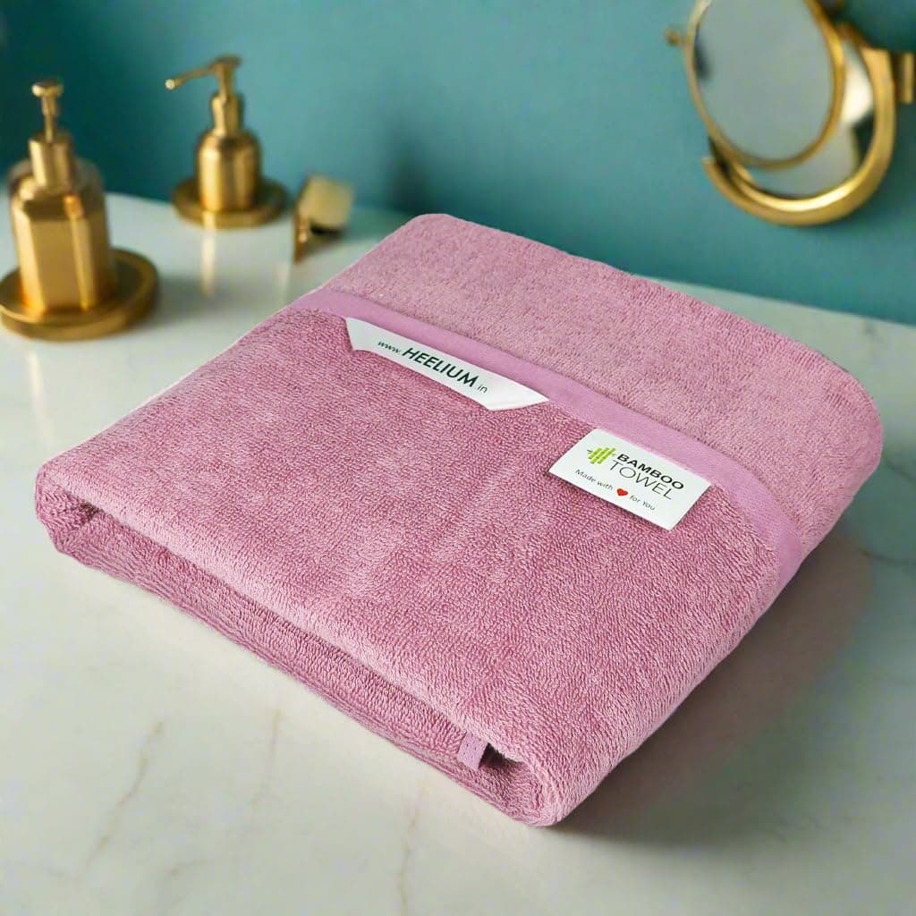 HEELIUM Bamboo Bath Towel | 3X Softer & Quick Drying | 400 GSM -140 X 70 Cm,Peach