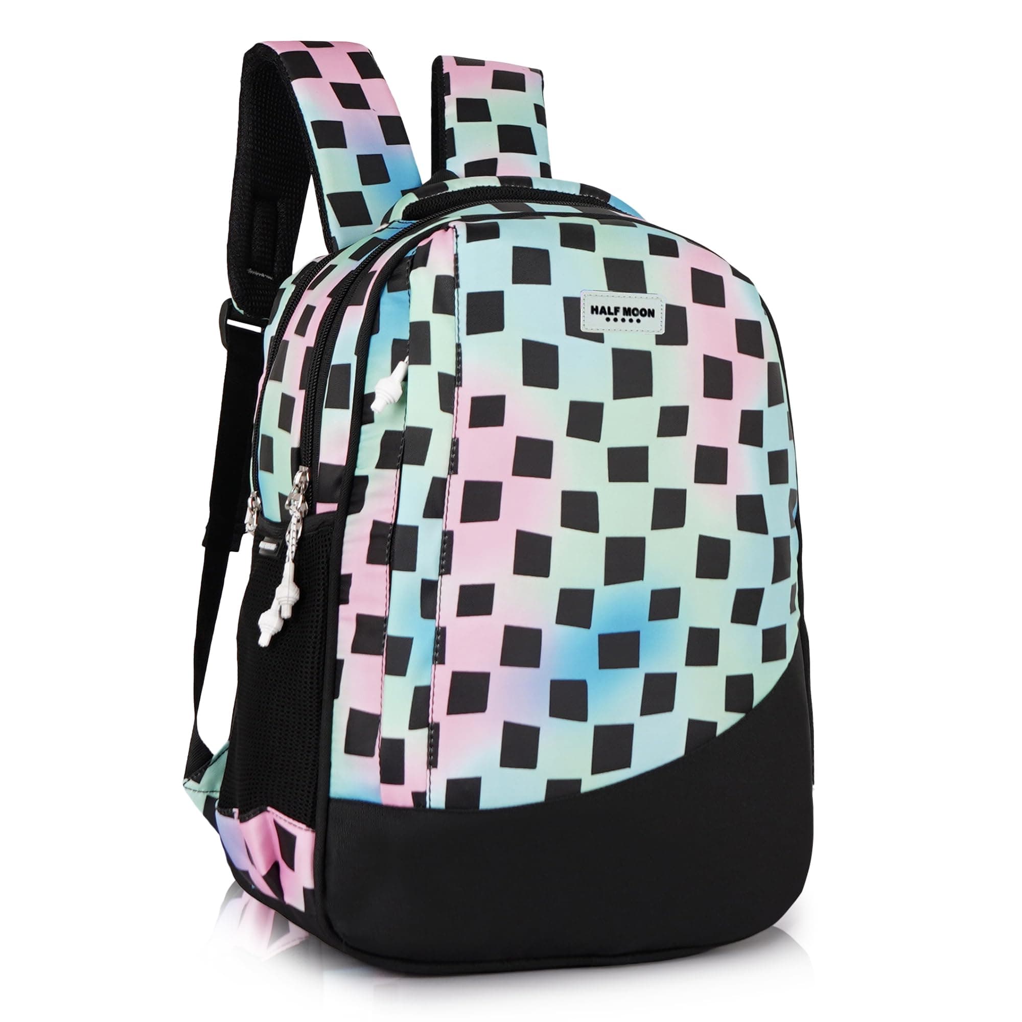 Half Moon Iris Pre Nursery To Class 2 Unisex School Bags For Kids Boys Girls Bag 25L 3 Compartment Backpack Gift Preschool Bagpack Picnic Daypack Back Pack For Kid 2 To 8 Years Old, Black
