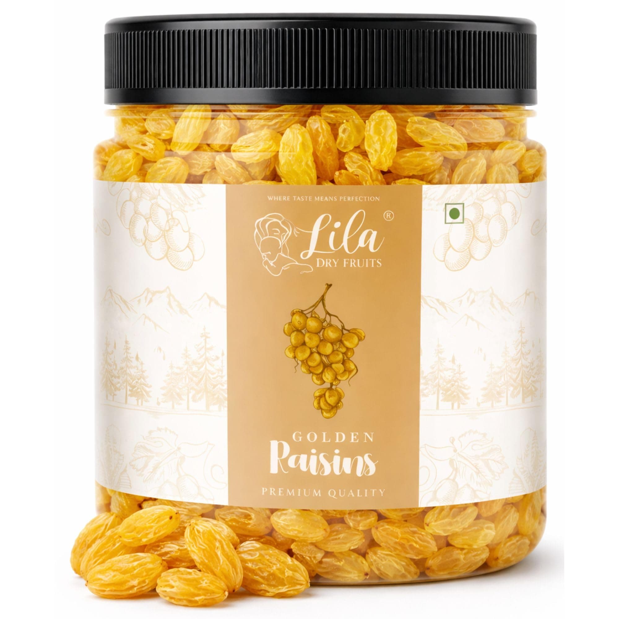 LILA DRY FRUITS Golden Raisins Kishmish 500g Delicious Healthy Snacks | Naturally Sweet Golden Kismis for Daily Use Dry Fruits for Snacking, Cooking, Baking & Desserts Perfect for Giftings