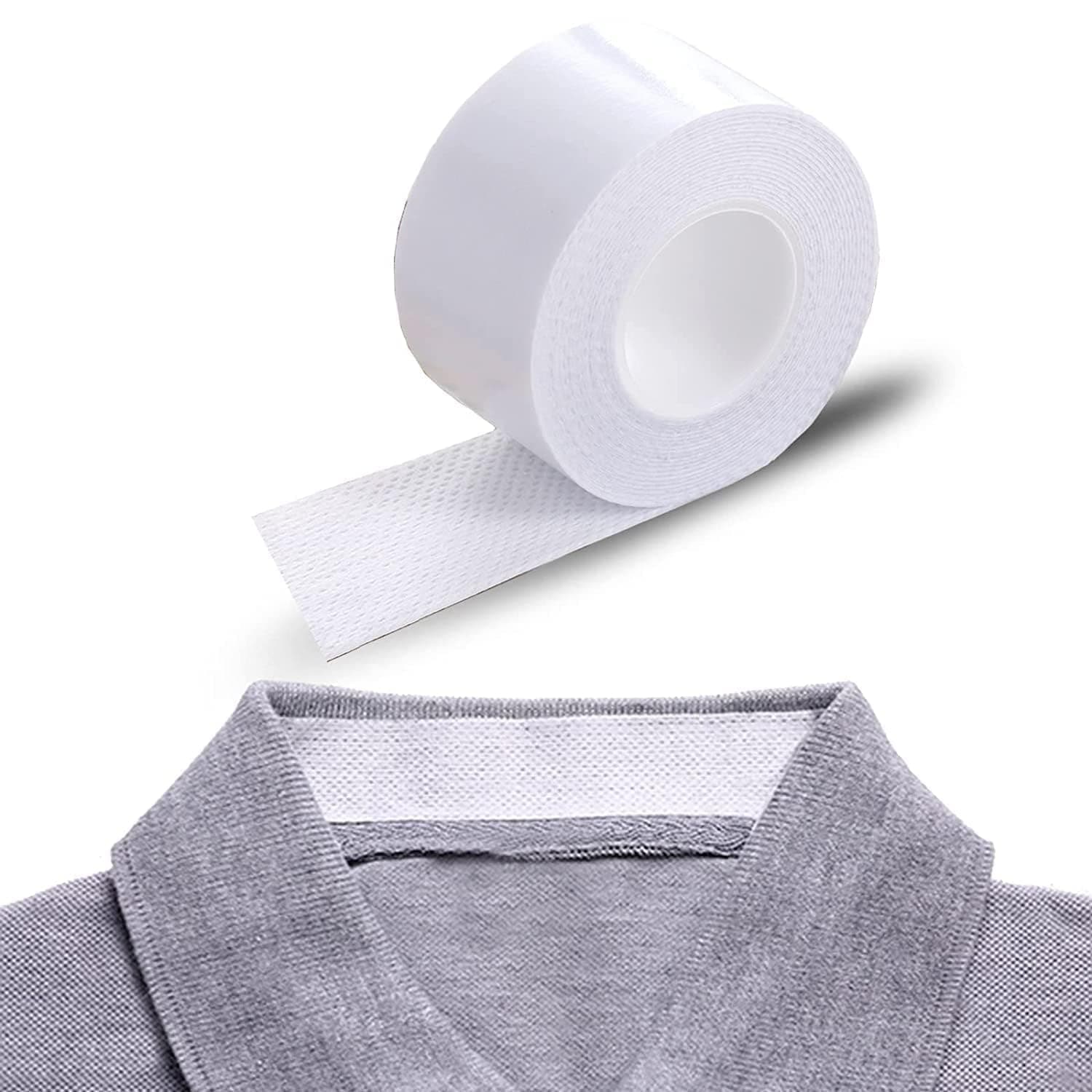AJB Sweat Pads Collar Protectors for Mens Shirts Hat Sweat Protector Sweat Pads Hat Cleaner, White Shirt Neck Collar Protector Tape, Self-Adhesive Invisible Liner Patches Protector (1)