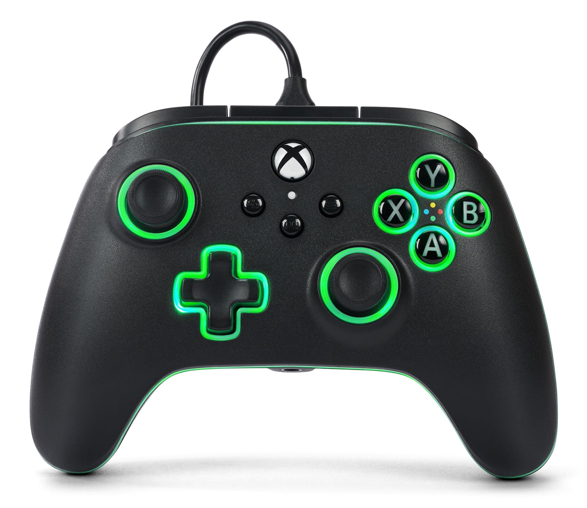 PowerA Advantage Wired Gaming Controller with Lumectra for Xbox Series X/S, Xbox One, PC, Windows 10/11 with Vivid LED Lighting, Black (Officially Licensed)