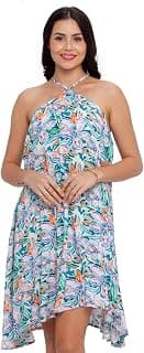 Zink London Women's Off White Printed Flared Short Dress