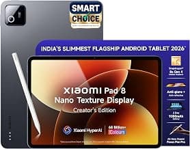 XIAOMI Pad 8 Nano Texture Display Creator's Edition with Focus Pen Pro [Smartchoice] Snapdragon 8s Gen 4 |11.2" 3.2K | 12GB, 256GB | Ultra Slim Metal Design | 9200mAh Battery |Wi-Fi 7 | Graphite Grey