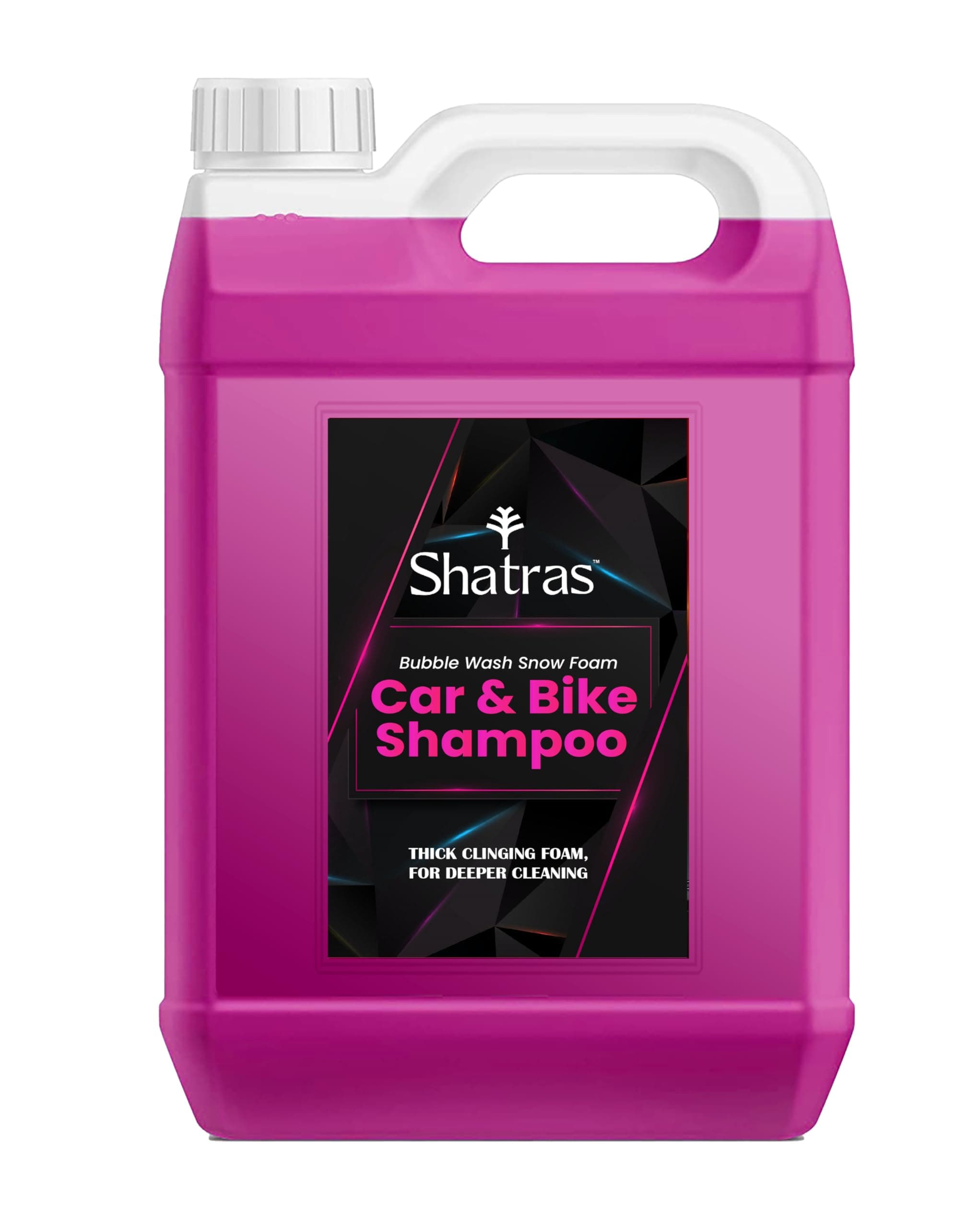 Shatras Car Wash Shampoo Concentrate - pH Neutral, Thick Suds With Shine Enhancing Formula - Bubblewash Snow Car Foam Shampoo That Works With Both Bucket Wash And Foam Cannon