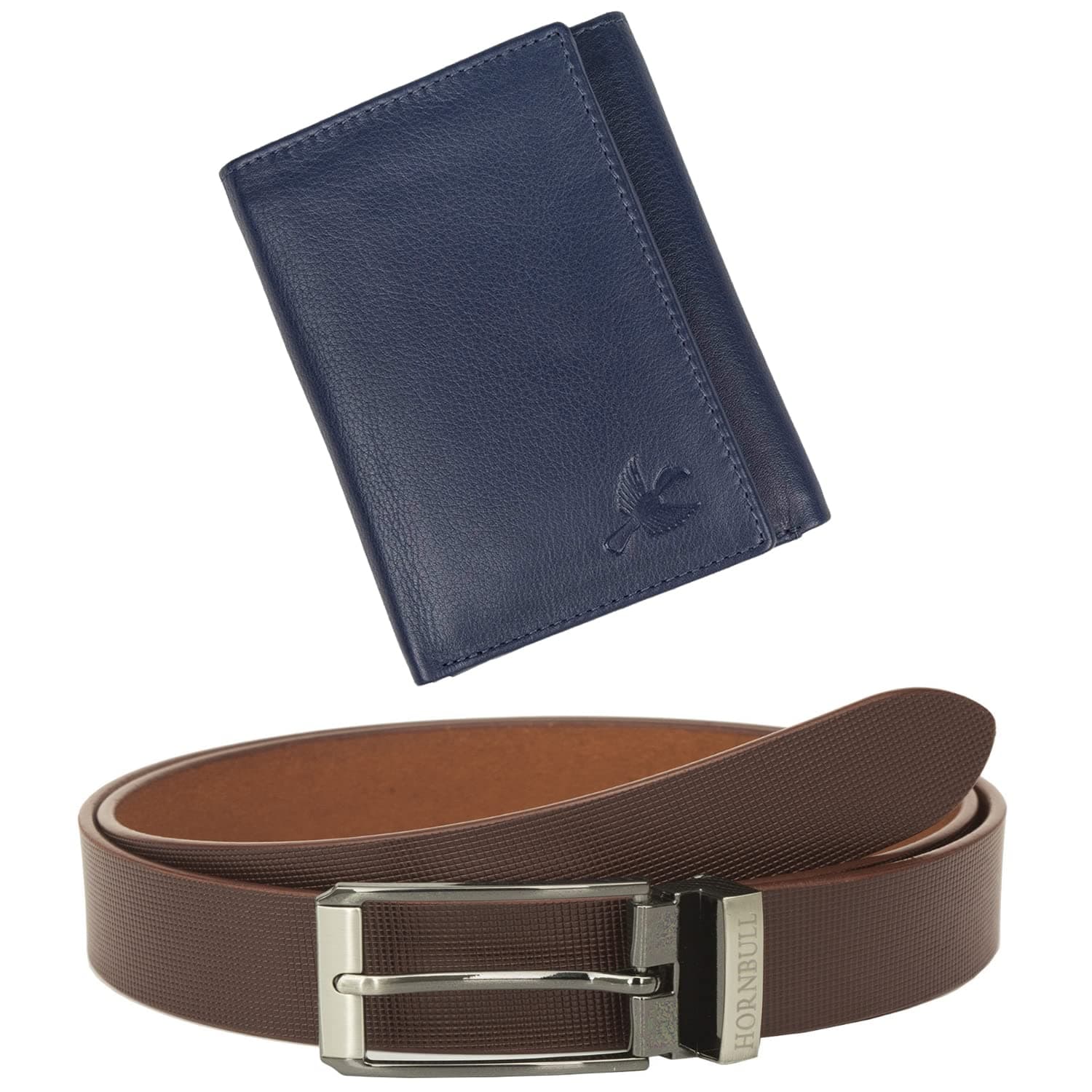 HORNBULL Gift Hamper For Men | Mens Combo Gift Set | Leather Wallets & Belt For Men | Men's Wallet Bw4597, Brown