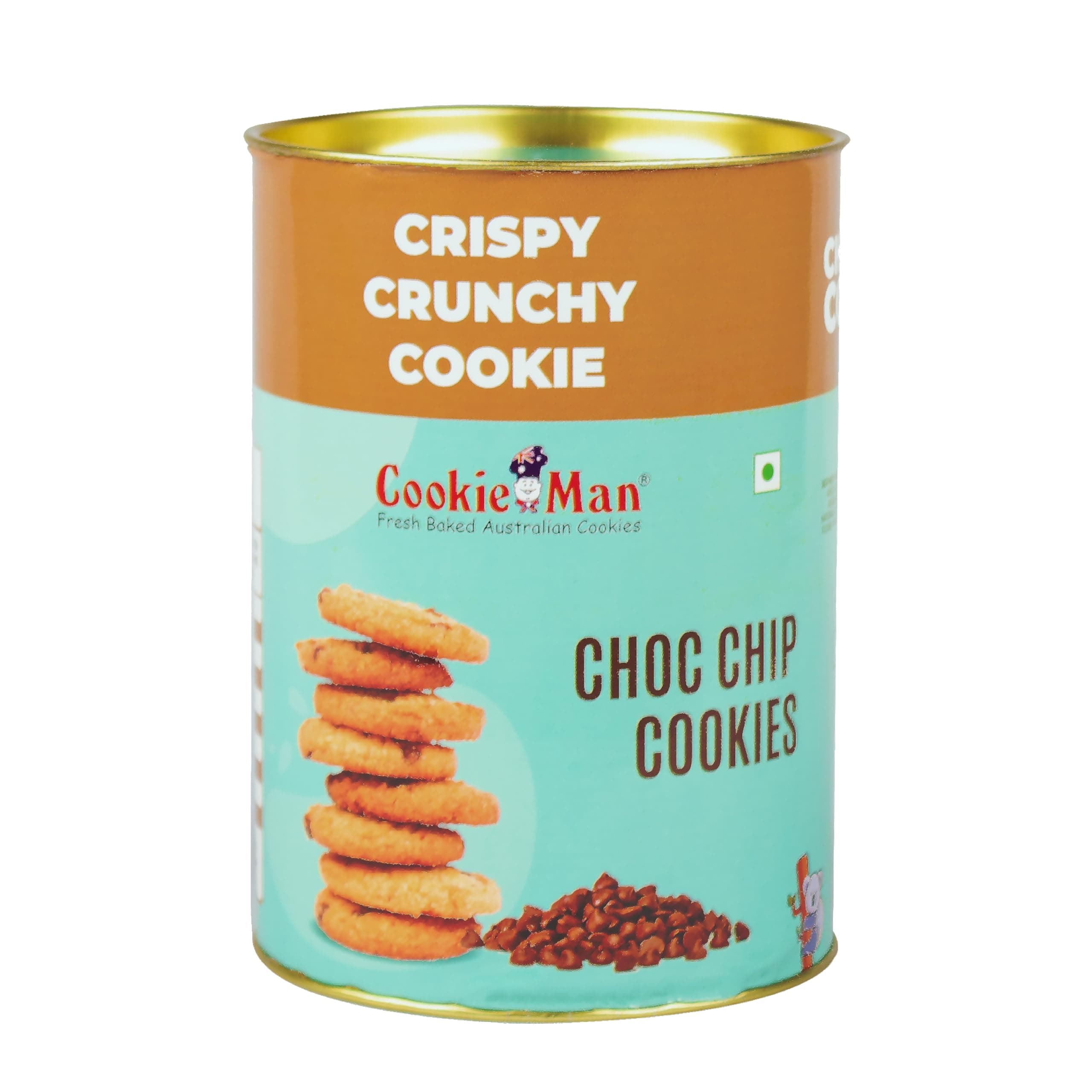 CookieMan Choco Chip Cookies | Chewy & Crispy Chocolate Chip Cookies, Perfect for Snacking, Sharing & Gifting | Freshly Baked Australian Cookies, 200 Gram