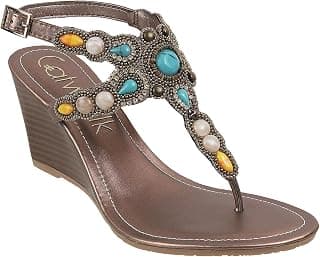 Catwalk Women's Embellished Wedge Heel Sandal