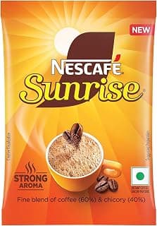 NESCAFE SUNRISE Instant Coffee Powder, Strong Taste, Coffee-Chicory Mix, 50g Sachet