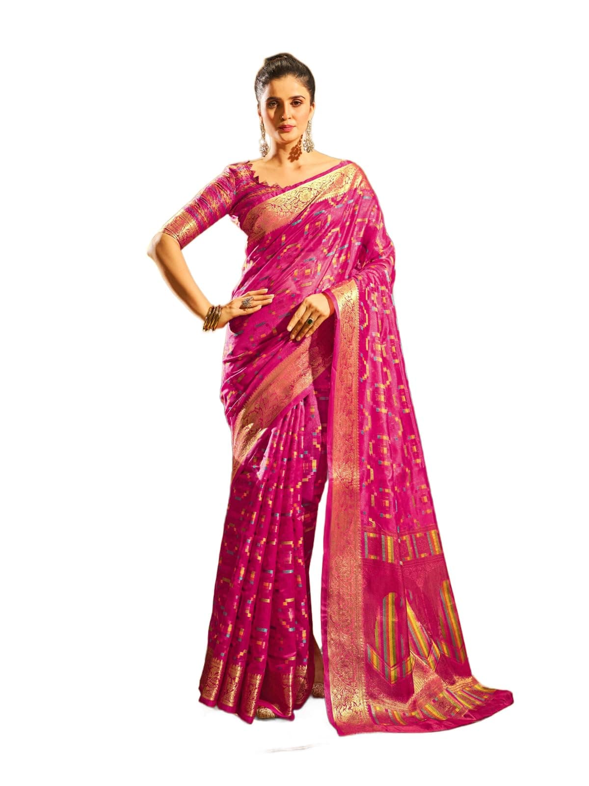 SWORNOF Women's Tussar Raw Silk With Tassels|sarees for women|sarees for women|jute silk sarees|tussar silk saree for women|banarasi silk saree for festival
