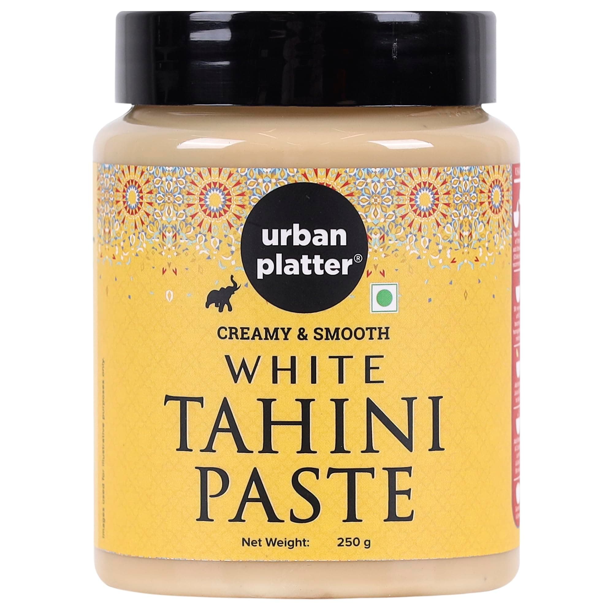 Urban Platter Tahini Paste, 250g (Smooth & Creamy White Sesame Paste, No Additives, Ideal for Hummus, Shawarma Sauce, Baba Ghanoush & Salad Dressings)