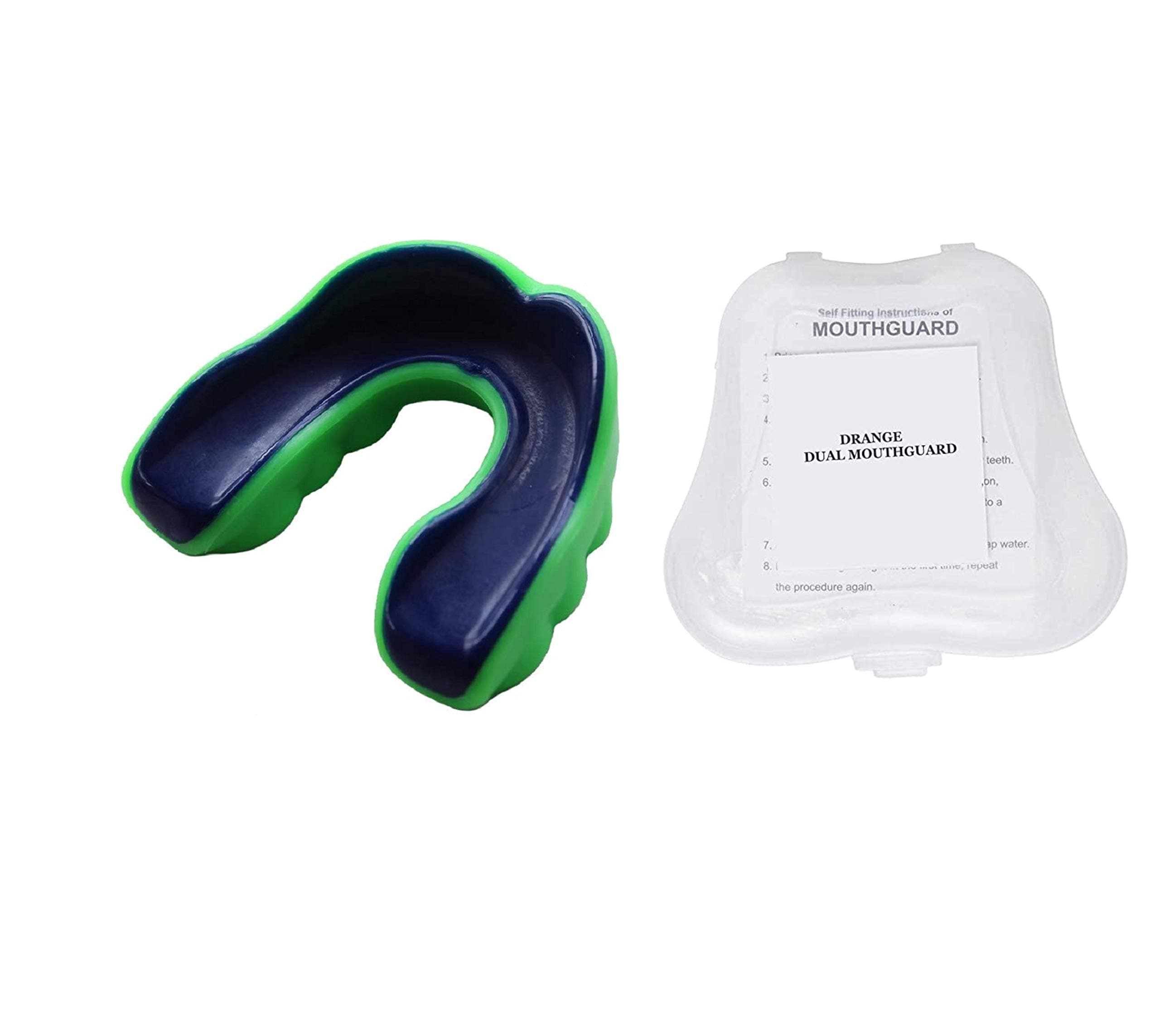 DRANGE Warrior Mouth Guard/Gum Shield teethguard for Boxing MMA Karate Green (Color May Vary)
