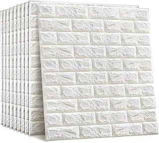Barebeauty 3D Wall Panel Wallpaper, Self Adhesive PE Foam Brick Sticker, Waterproof Peel & Stick Wall Covering for Home, Bedroom & Living Room Decor, 70 x 77 cm (Pack of 1, 5.8 Sq. Ft. Approx)