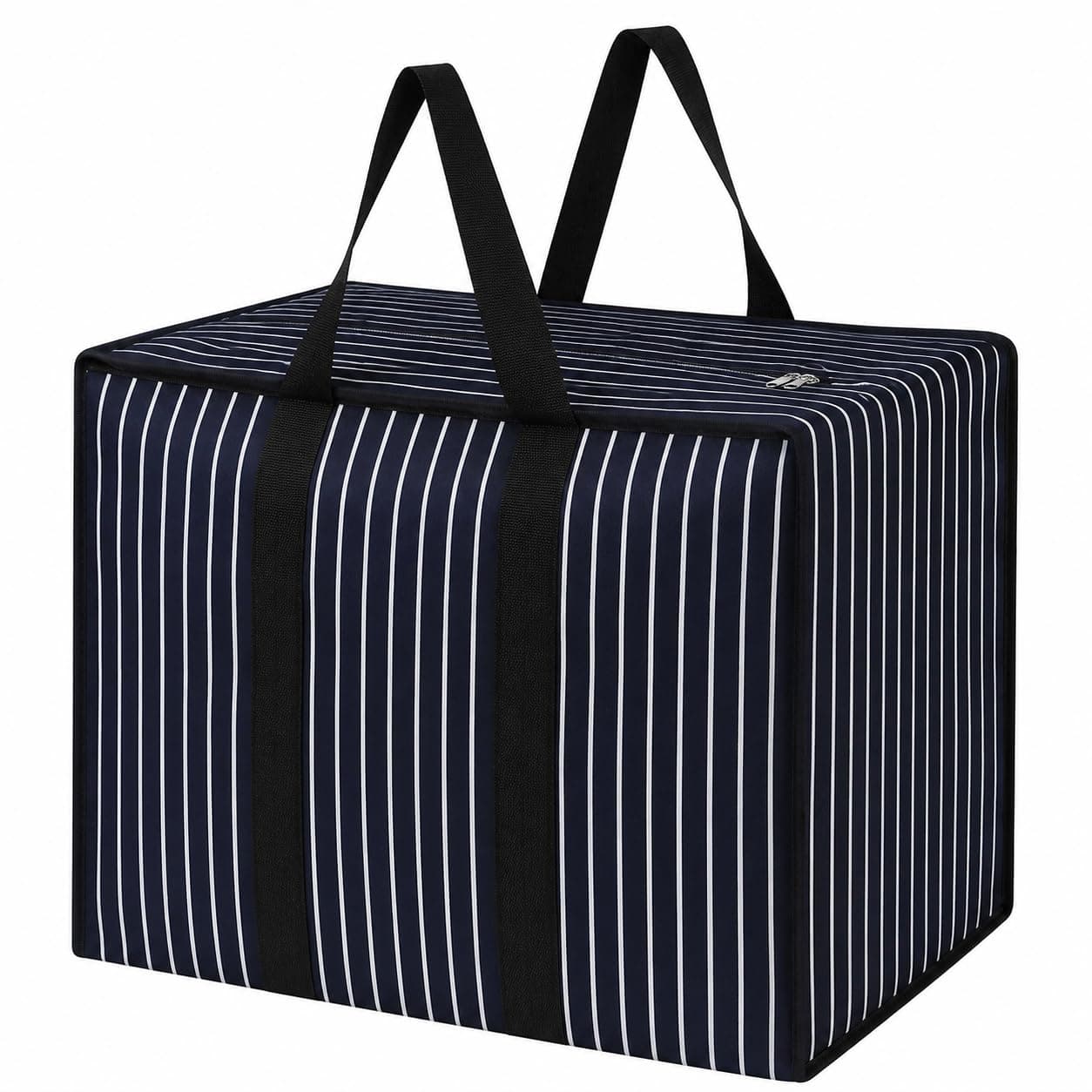 MOZU BAZAAR Multipurpose Extra Large Big Heavy Duty Storage Organizer Canvas Bag | Reusable Canvas Shopper Bag With Strong Handle (1, Blck)