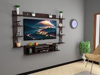 Davies Engineered Wood TV Entertainment Unit Set Top Box Stand, Mounted TV Unit - Ideal for Upto Size 43inch (Brown) Color May Vary Slightly