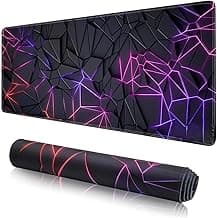 Large Desk Mouse Mat, Extended Gaming, Office Keyboard Pad, Waterproof Non-Slip Surface, Stitched Edge Anti-Fray Thick Fabric Rubber Base Mat for Home Laptop Study or Work Setup (Gaming)