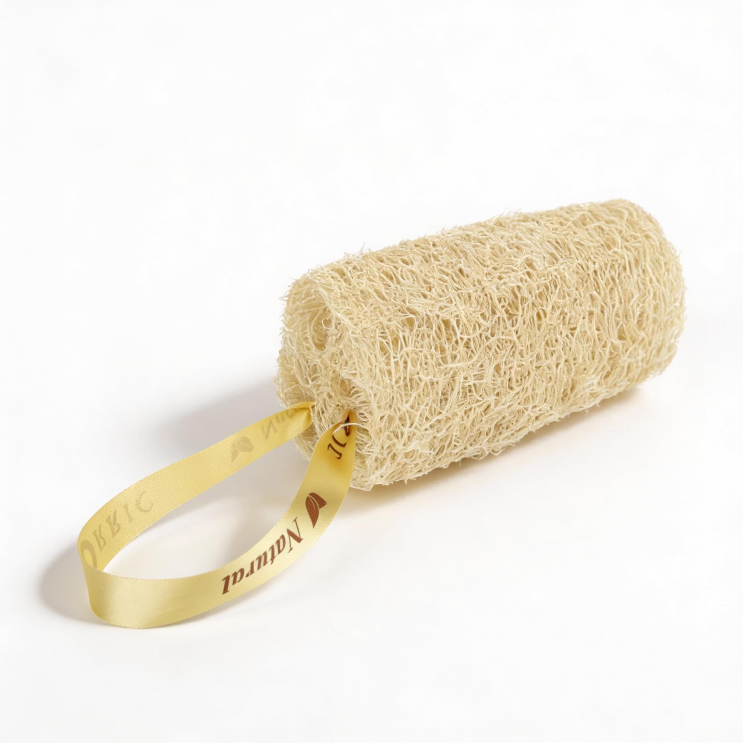 ORRIC Natural Loofah short (4"-5") Scrub Sponge | Natural Body Scrubber for Bathing | Organic Ridge Gourd Fiber Natural sun dried bath Loofah | Peerkangai naaru | Turai Beerakaya Hirekai (Pack of 1)