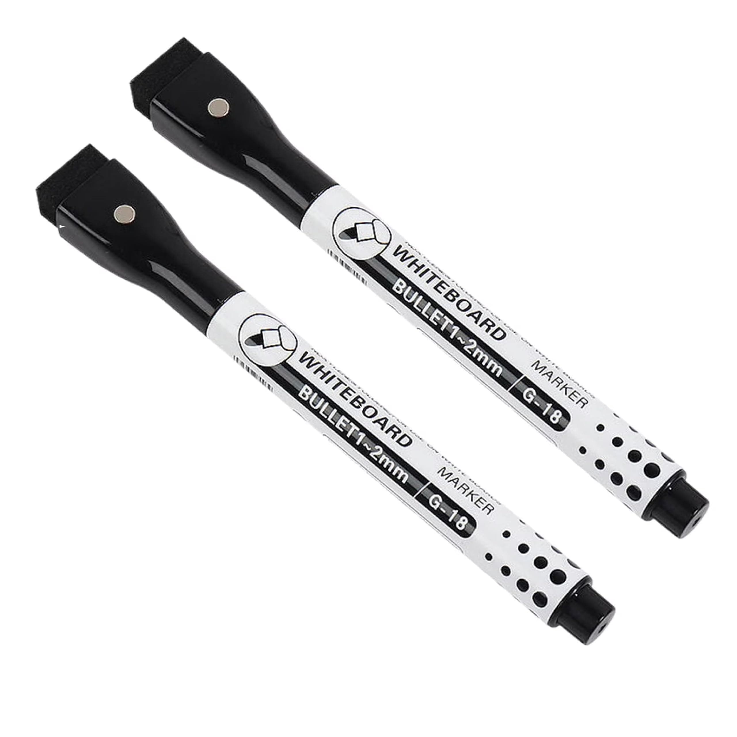 AccuPrints Pack of 2 White Board Marker, Markers for White Board Magnetic Dry Erase Markers Fine Tip Low-Odor Whiteboard Markers for Kids, Teacher Supplies for Classroom, Office and School Supplies.