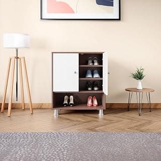 Interio by Godrej EWA 12-Pairs Engineered Wood Shoe Cabinet, 1-Year Warranty, Brown, Particle Board