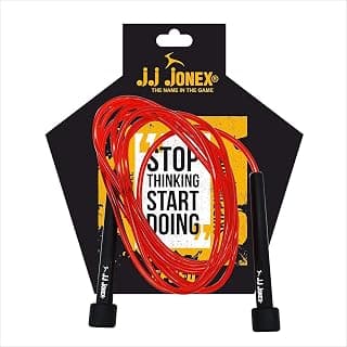 JJ Jonex Speed Adjustable Skipping Rope Gym,Home and Fat Burner Fitness Workout (MYC) (RED)