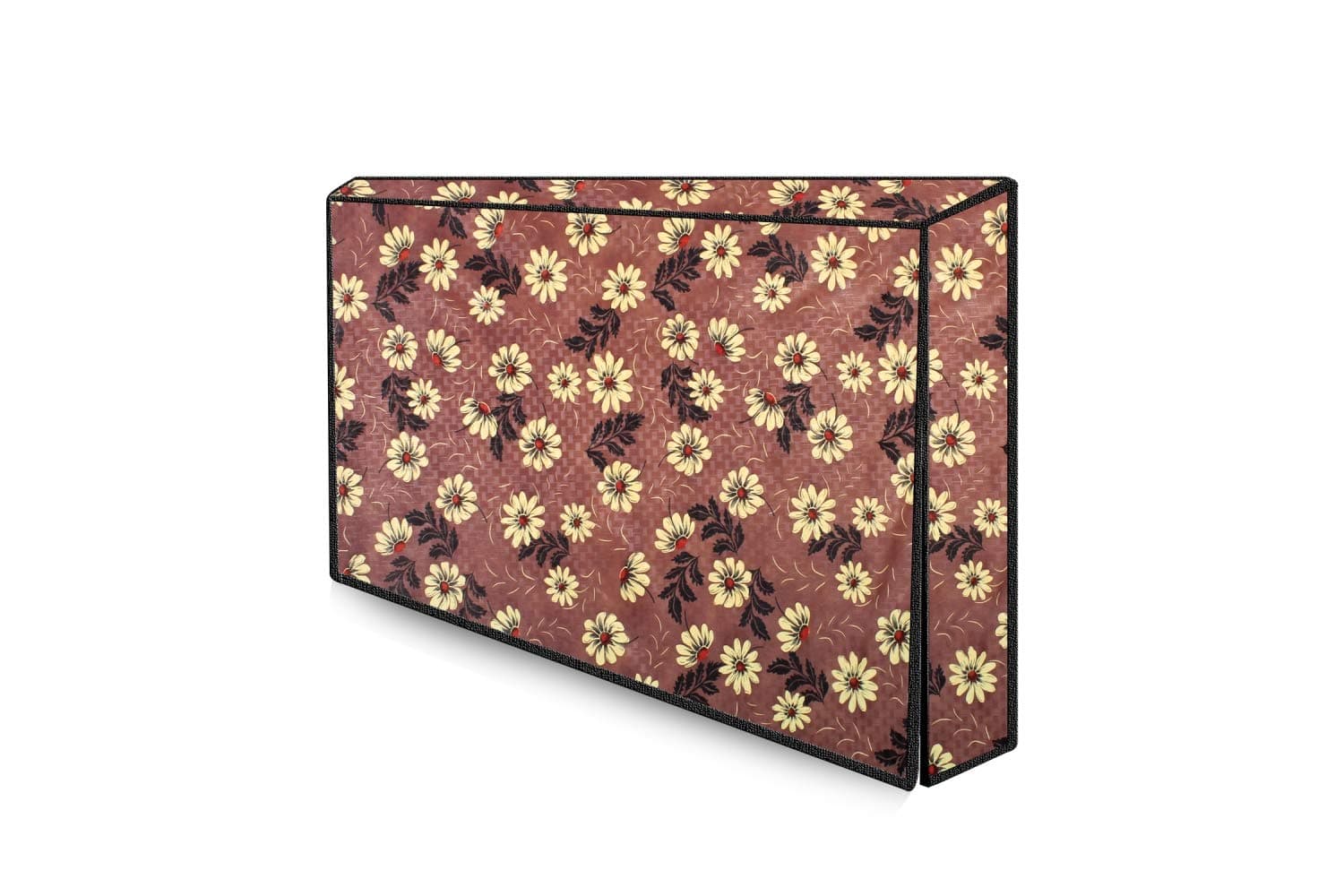 The Furnishing Tree Waterproof & Dustproof PVC LED/LCD/Monitor TV Cover Suitable for All Models of 65 Inch TV, Dimensions of The Cover WxHxD in Inches: (59x38x4), Sprig Pattern Brick