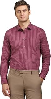 Louis Philippe Men's Cotton Striped Regular Fit Shirt