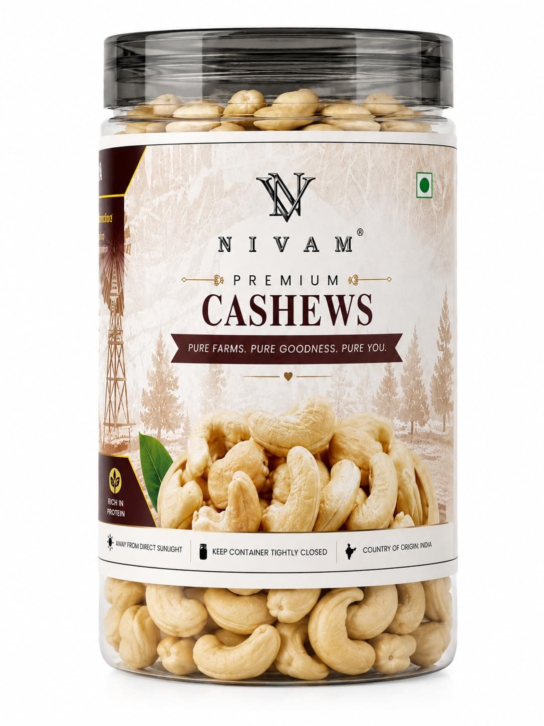 Nivam Premium Whole Jumbo Cashews | White Crispy Kaju Nuts | W320 (500gm) | Healthy Dry Fruit Snack | Nivam Dry Fruits | Idle for Breakfast | Protein Rich Foods | Sweet Crunchy Tasty |Nutritious(500gm)