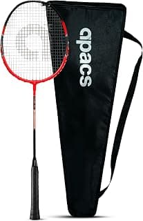Apacs Tyro 55 Badminton Racket with Full Cover | Agile Technology | Stable T-Joint Design | Pre-Strung | Red Black