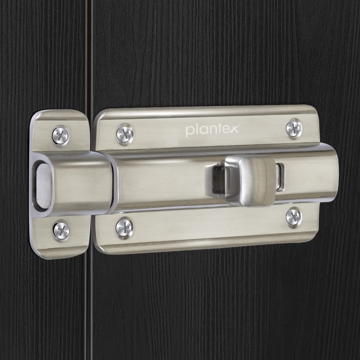 Plantex Premium Heavy Duty Door Stopper/Door Lock Latch for Home and Office Doors/Baby Latch - Pack of 2 (Matt Finish)