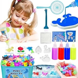 Amitasha 3D Water Spirit Magic Art ELF Craft Kit Water Gel Toys Mould Jelly Activity Fun Educational Soft Squeeze Birthday Gift for Boys Girls