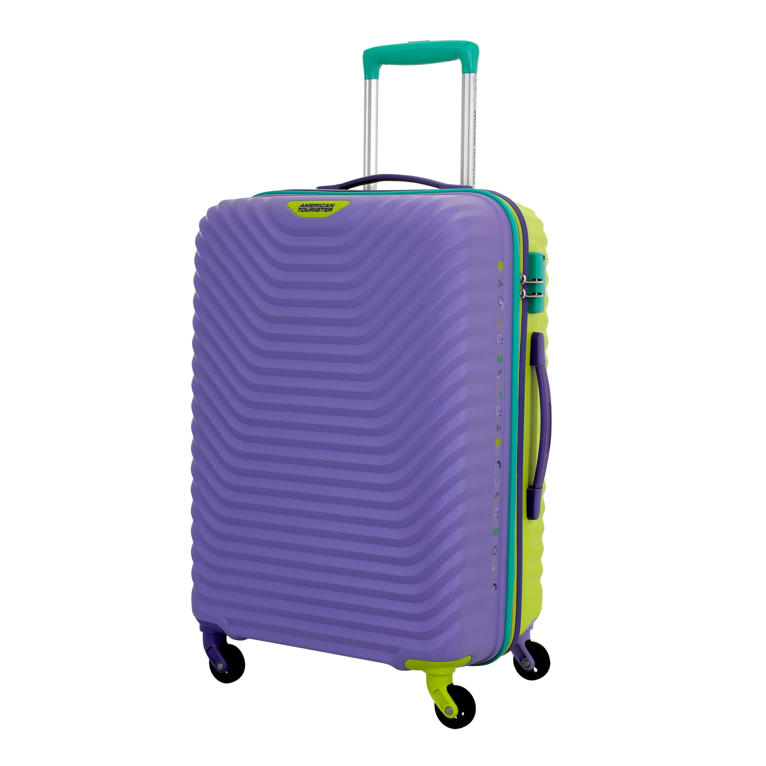 American Tourister Splash SP 66 cm Check-in Polypropylene (PP) Hard 8 Wheels Spinner Kid Luggage/Suitcase/Trolley Bag for Travel (Violet Tulip)