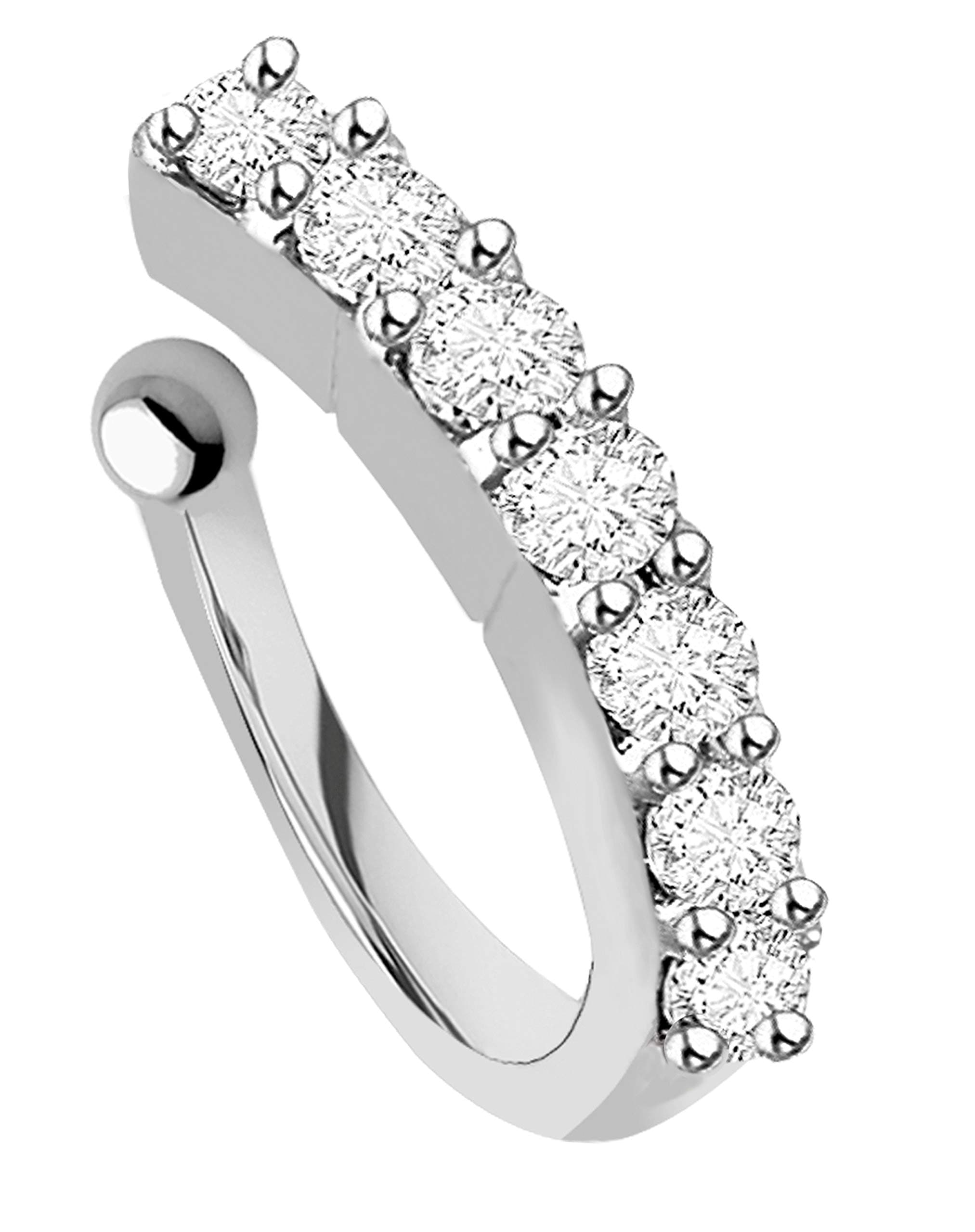 chandrika Pearls gems & jewellers Sania Mirza Style Without Piercing Clip on Pressing Type Nose Ring for Women & Girls