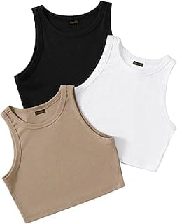 Toochki Top for Women | Spandex Crop Tops | Black White Beige Grey | Short | Western | Pack of 3 Combo