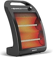 Havells Bero Quartz Heater Black 800 watt 2 Heat Settings 2 Year Product Warranty