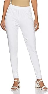 Lux Lyra Lyra Women's White Skinny Fit Churidar Leggings
