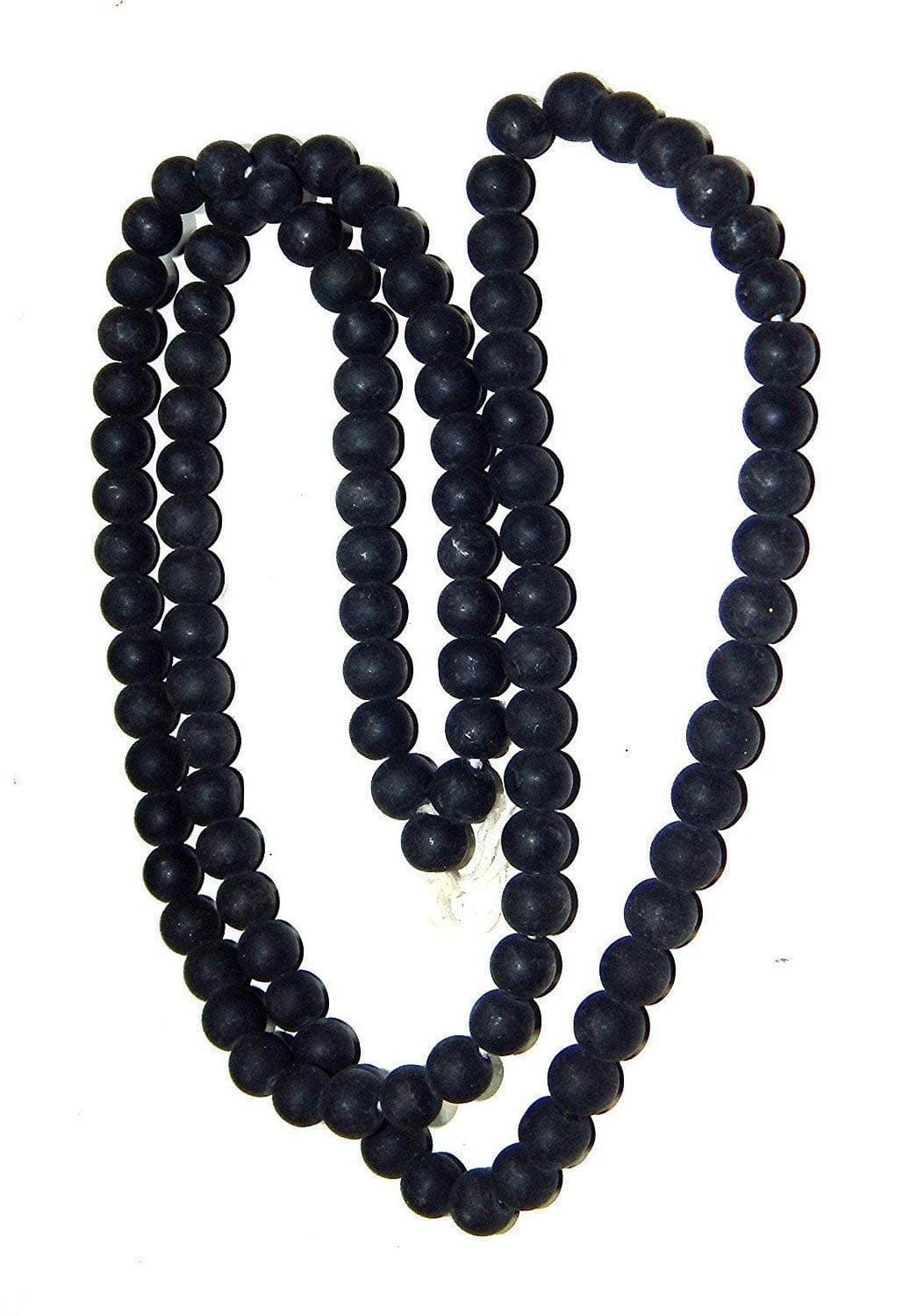 Rudram Premium Shaligram Stone Mala | Original Shaligram Mala | 8MM Sacred Stone Shaligram (Black) Festivels Special