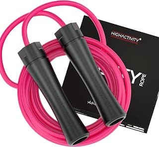 Professional Heavy Skipping Rope for Man Women & Children Adjustable Weighted Skipping Rope for Exercise, Tangle Free, 10 Feet, Neon Pink