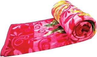 Fabric 140 TC Single Blanket (Multicolour)