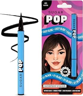 SUGAR POP Waterproof Eyeliner | Intense Black I Smudge-proof | High Precision | Long-wearing - 1.5 ml