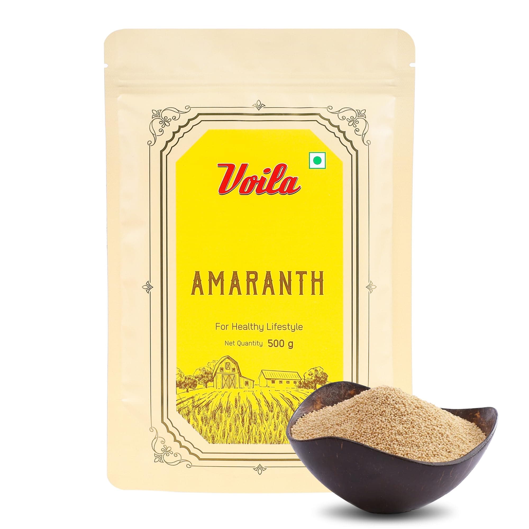 Voila Amaranth Seeds 500gm | Gluten Free | High Protein and Fiber Grain | Rajgira | Ancient Grain