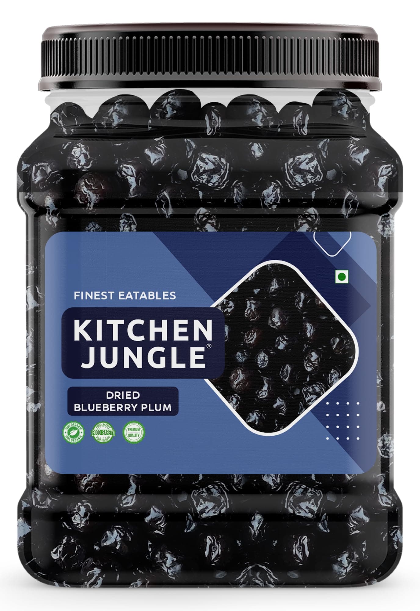 Kitchen Jungle Fresh Dried Blueberry plum 500gm | Sweet and Delicious | Healthy Snack, Rich in Calcium, Vitamin K, Boost Immunity