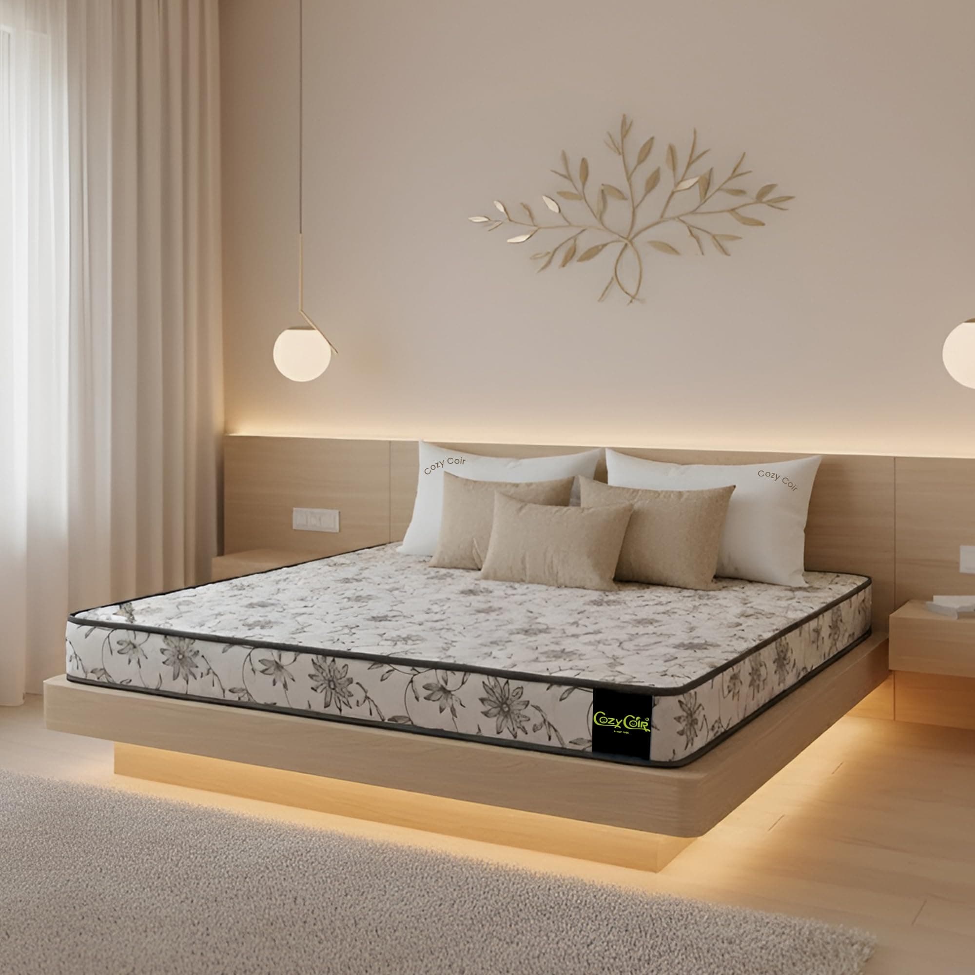 Cozy Coir - Heavy Density Coir Mattress, Single Bed Size (72 x 35 x 4)