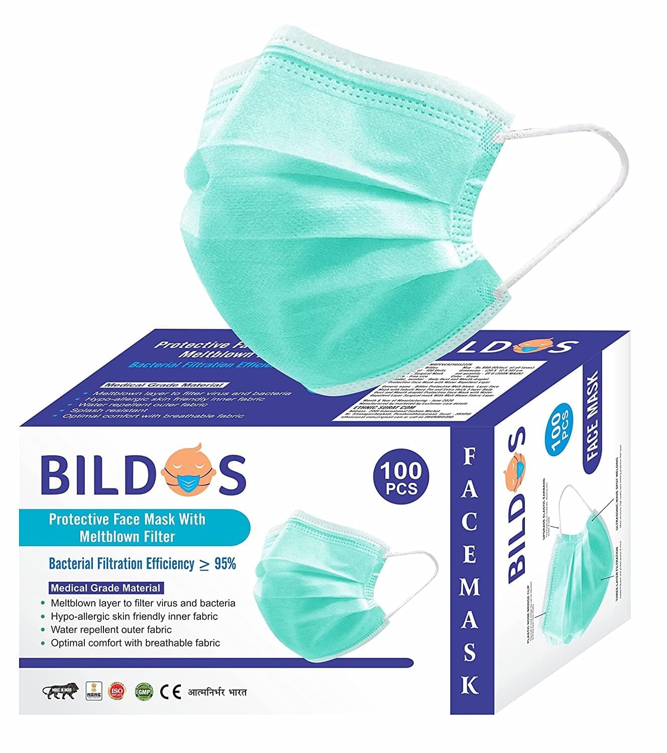Bildos Anti-Pollution Masks WIth Nose clip