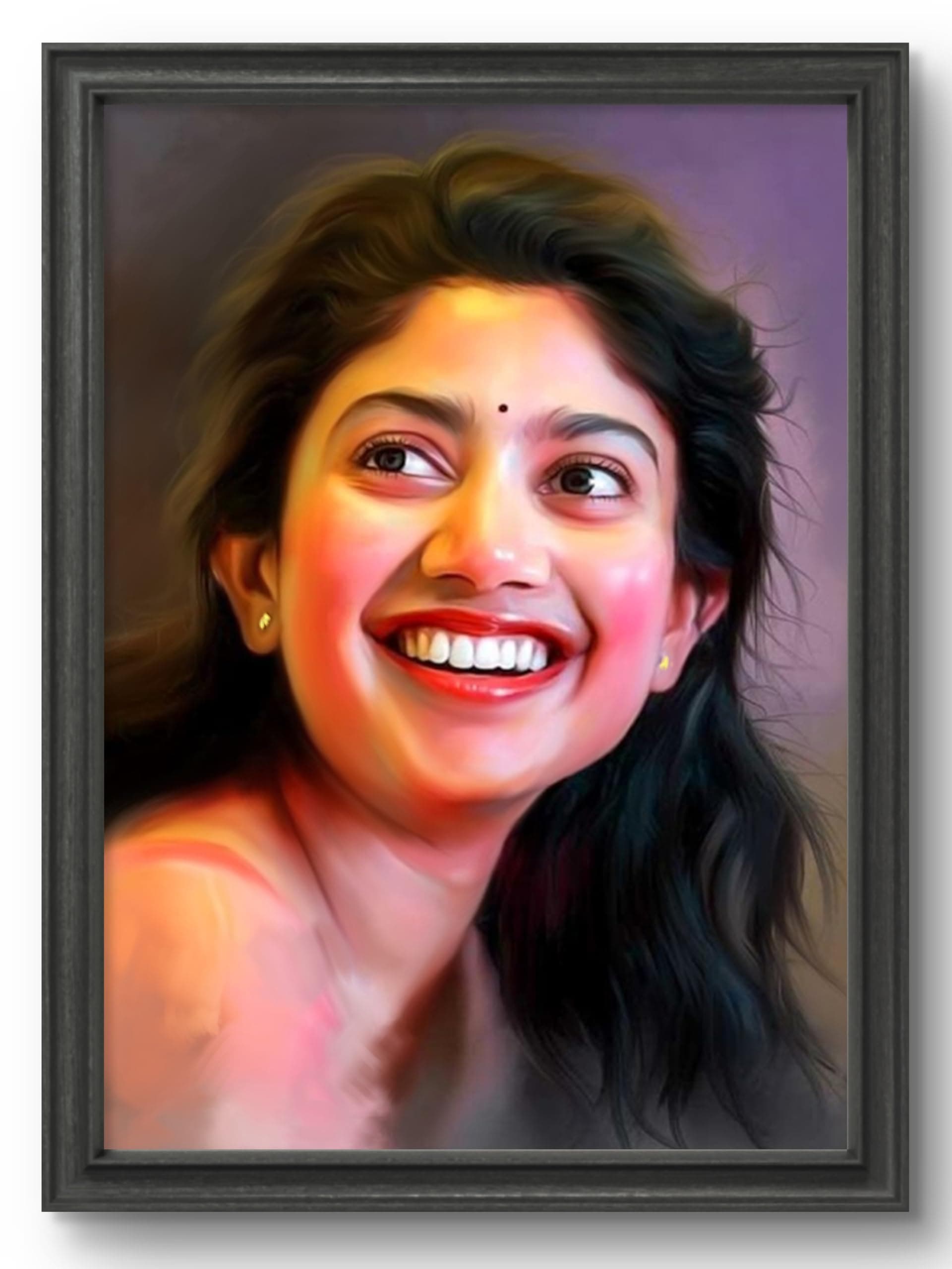 Jadoun Personalized Digital Oil Painting Photo Frame (8x10 Inch) | Custom Photo Print Multicolor Frame | Unique Gift for Birthday, Anniversary, Couple & Home Decor
