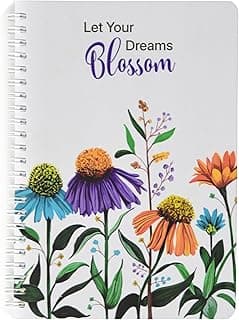 Papboo A5 Hardcover, Hardbound Cute Undated Daily Planner For 3 Months, Schedule Your Day, Manage To-do List, Goals Tracker,Wellness Tracker,With cool Sticker sheet (Blossom)