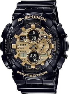 Casio G-Shock GA-140GB-1A1DR Black & Gold Analog-Digital Dial Black Resin Strap Men's Watch Shock and 200M Water Resistant G1021