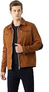 Leather Retail Suede Faux Leather Jacket For Men's