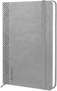 Jhingalala PU Leather Executive Notebook Journal Diary with Elastic Lock For Office and Personal Daily Planner I A5 Size Notebook Diary I 21x15 Cm I Undated 160 Ruled Pages (Grey)