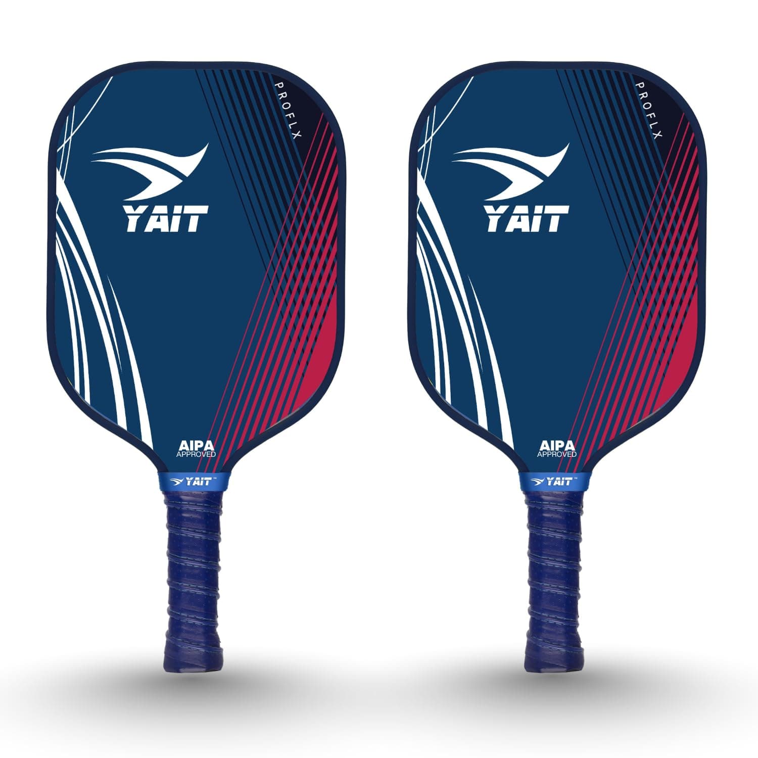 YAIT Sports Proflx Pickleball Paddle Set of 2 | 16 mm Fiberglass Surface | Highly Dense 8 mm PP Honeycomb Core | Highly Durable Fiberglass Paddle | AIPA Approved Pickle Ball Racket of USAPA Standards