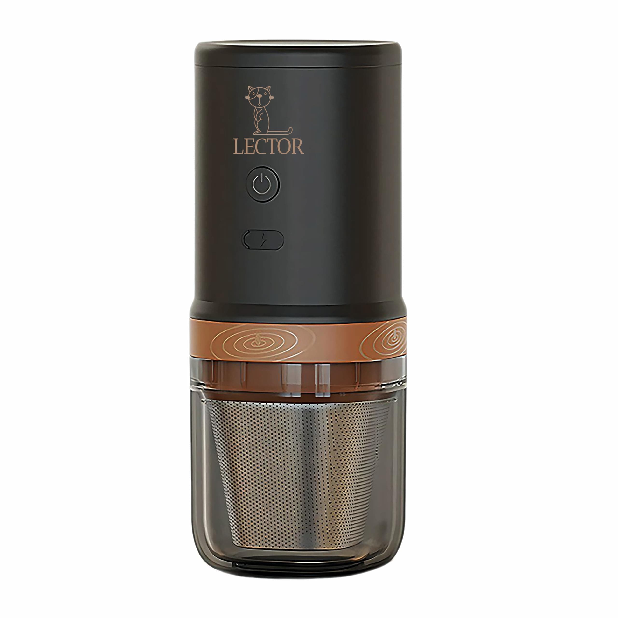 LECTOR Zenith Portable Coffee Maker with Electric Grinder, All-in-One, Travel Filter Coffee and Pour Over Machine | Rechargeable, Dual Brew Modes | Compact Coffee Maker for Travel, Office & Home