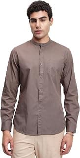 Highlander Men's Solid Slim Fit Shirt